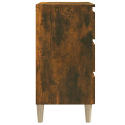 Berkfield Sturdy Sideboard Smoked Oak 60X35X69 Cm Engineered Wood - thumbnail 6