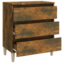 Berkfield Sturdy Sideboard Smoked Oak 60X35X69 Cm Engineered Wood - thumbnail 7