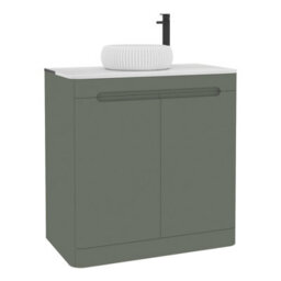 Royal Bathrooms Venice 800mm Sage Green Freestanding Bathroom Countertop Vanity Unit 2 Door With Milan Basin - thumbnail 7