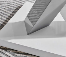 Furniturebox Uk Monza 4 White/grey Dining Table & 4 Cappuccino Murano Chairs - thumbnail 3