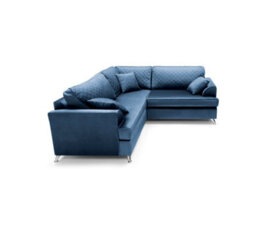 Abakus Direct Ferguson Corner Sofa Dark Blue Velvet - thumbnail 5
