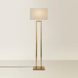 Valuelights Gloria Gold Double Stem Metal Floor Lamp With Rectangular Lamp Shade - thumbnail 3