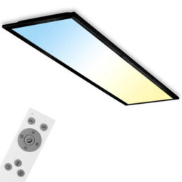 Briloner Black Led Panel Slim Ceiling Light 100Cm Cct Dimmable Remote Control Adjustable Light Memory Function