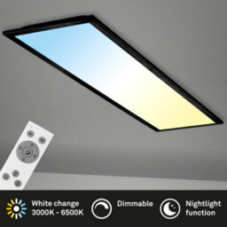 Briloner Black Led Panel Slim Ceiling Light 100Cm Cct Dimmable Remote Control Adjustable Light Memory Function - thumbnail 2