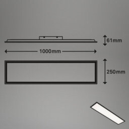 Briloner Black Led Panel Slim Ceiling Light 100Cm Cct Dimmable Remote Control Adjustable Light Memory Function - thumbnail 6