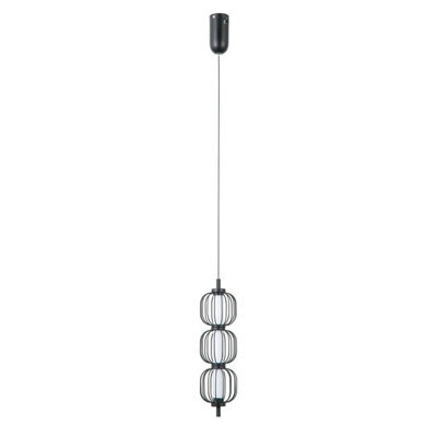 Luminosa Lighting Luminosa Pedro Slim Pendant Ceiling Light Matt Black, Chrome 3000K Warm White 3Xled - image 1