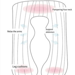 Pink U Shaped Maternity Pregnancy Pillow Wit Removable Cover Pregnant Sleeping Pillow - thumbnail 6