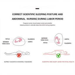 Pink U Shaped Maternity Pregnancy Pillow Wit Removable Cover Pregnant Sleeping Pillow - thumbnail 5