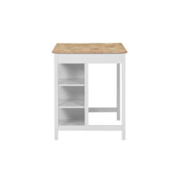 Sweeek - 3 In 1 Kitchen Island, Storage, Work Surface, Dining Table, 5 Shelves, 1 Door, 1 Drawer, W 120 X D 75 X H 90Cm - thumbnail 6