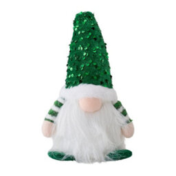 Living And Home 3 Pack Battery Powered Christmas Gnome Tabletop Warm Light Sequin Hat Home Decorations - thumbnail 5