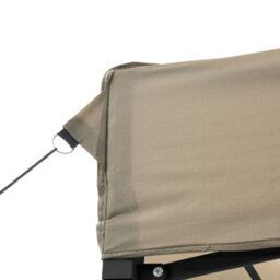 Walplus Foldable Party Tent Garden Gazebo Canopy Pop-Up With 4 Sidewalls Taupe - thumbnail 8
