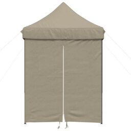 Walplus Foldable Party Tent Garden Gazebo Canopy Pop-Up With 4 Sidewalls Taupe - thumbnail 3