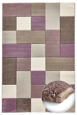 Think Rug Brooklyn 646 Grey Purple Rug-60Cm X 230Cm - image 1