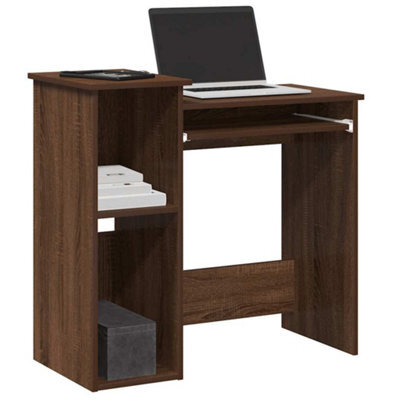 Berkfield Desk With Shelves Brown Oak 84X40X78 Cm Engineered Wood - image 1