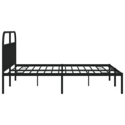 Berkfield Metal Bed Frame With Headboard Black 193X203 Cm - thumbnail 7