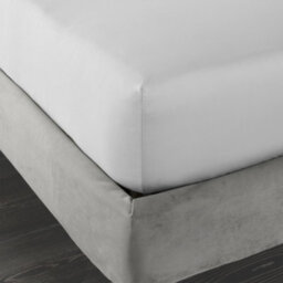 Bianca 400 Thread Count Cotton Sateen Single Fitted Sheet Dove Grey - thumbnail 2
