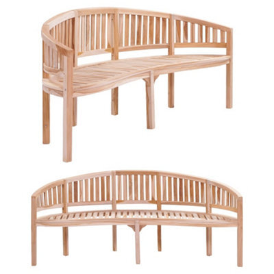 Berkfield Banana Bench 200 Cm Solid Teak Wood - image 1
