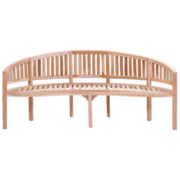 Berkfield Banana Bench 200 Cm Solid Teak Wood - thumbnail 3