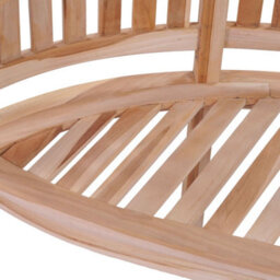 Berkfield Banana Bench 200 Cm Solid Teak Wood - thumbnail 5