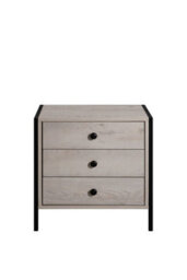 Timber Art Design Zahra Bedside Table Cabinet Bedroom Furniture Nightstand 3 Drawer Ash Oak - thumbnail 1