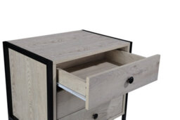 Timber Art Design Zahra Bedside Table Cabinet Bedroom Furniture Nightstand 3 Drawer Ash Oak - thumbnail 3