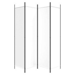 Walplus 4-Panel Room Divider White 200X200 Cm Fabric - thumbnail 4