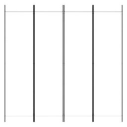 Walplus 4-Panel Room Divider White 200X200 Cm Fabric - thumbnail 3