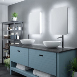 500 X 700mm Ip44 Backlit Bathroom Mirror With Demister & Shaver Socket - Adjustable Led Lighting - thumbnail 5