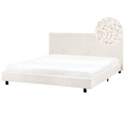 Beliani Bed Boucle Albi 180 X 200 Cm (Eu Super King) Off-White - thumbnail 1