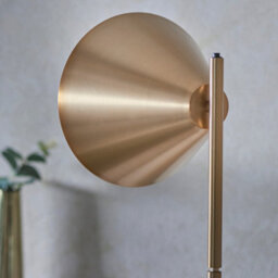 Loops 1580mm Tall Antique Brass Adjustable Floor Lamp With E27 Led Compatibility - thumbnail 7