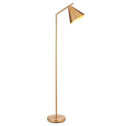 Loops 1580mm Tall Antique Brass Adjustable Floor Lamp With E27 Led Compatibility - thumbnail 1