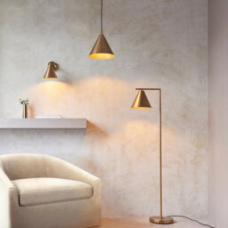 Loops 1580mm Tall Antique Brass Adjustable Floor Lamp With E27 Led Compatibility - thumbnail 8