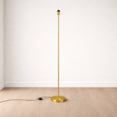 CGC Interiors Cgc Lena Brushed Gold Straight Floor Lamp - image 1