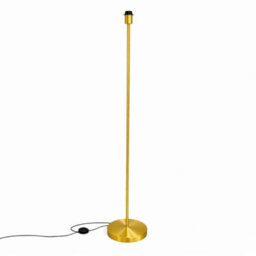 CGC Interiors Cgc Lena Brushed Gold Straight Floor Lamp - thumbnail 4