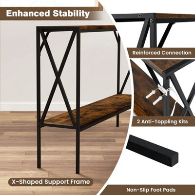 Narrow Console Table Industrial Style Sofa Side Table - image 1