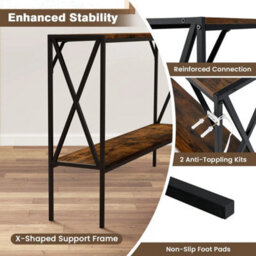Narrow Console Table Industrial Style Sofa Side Table - thumbnail 1
