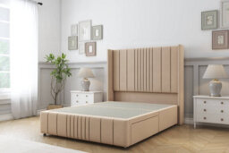 "Comfort Grace Pebble Plush Divan Bed Set No Drawers - 54"" Wingback & 12"" Footboard 2'6 Small Single" - thumbnail 3