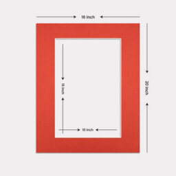 Ak Frames 20X16 Poppy Red Picture Mounts To Fit 15X10 Aperture Size - Mount Board Only (No Frame Included) - thumbnail 3