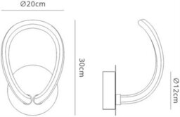 Luminosa Lighting Luminosa Knot Led Wall Lamp, 12W Led, 3000K, 900Lm, Ip20, Chrome - thumbnail 2