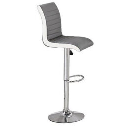 Furniture In Fashion Axara White High Gloss Bar Table With 4 Ritz Grey Bar  White Stools - thumbnail 3