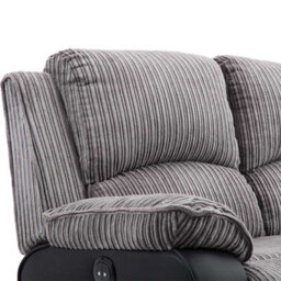 More4Homes Postana Electric High Back Jumbo Cord Fabric Recliner 2 Seater Sofa (Grey) - thumbnail 5
