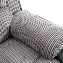 More4Homes Postana Electric High Back Jumbo Cord Fabric Recliner 2 Seater Sofa (Grey) - thumbnail 6