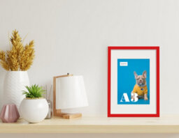A3 Red Picture Frame With Mount For A4 (21 X 29.7Cm -8.3 X 11.7In) Poster, Photo, Artwork, Or Print. - thumbnail 4