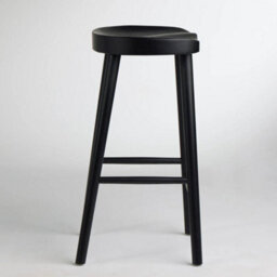 Where Saints Go Ltd Shaker Counter Stool, Black Solid Wood, Backless Shaped Seat, 66Cm By Where Saints Go - thumbnail 5