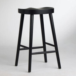 Where Saints Go Ltd Shaker Counter Stool, Black Solid Wood, Backless Shaped Seat, 66Cm By Where Saints Go - thumbnail 7