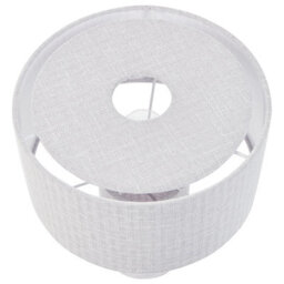 Wyld And Coco Brightnest Bedside Table Lamp Grey Cotton-Linen Drum Shade 30Cm - thumbnail 4