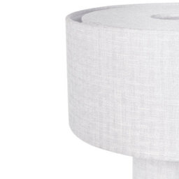 Wyld And Coco Brightnest Bedside Table Lamp Grey Cotton-Linen Drum Shade 30Cm - thumbnail 5