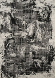 Mayfair Living Room Area Rug Metallic Sheen Contemporary Modern Canvas Design - Black 120Cm X 170Cm - thumbnail 2