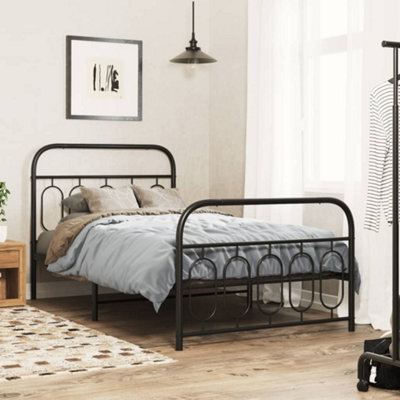 Berkfield Metal Bed Frame Without Mattress With Footboard Black 107X203Cm - image 1