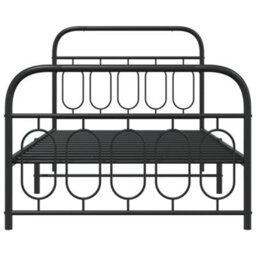 Berkfield Metal Bed Frame Without Mattress With Footboard Black 107X203Cm - thumbnail 4